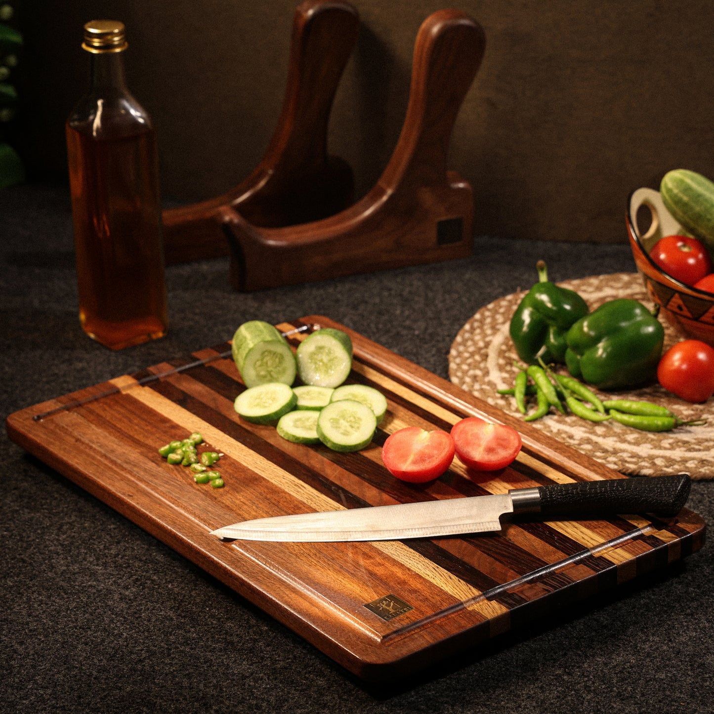 Brass Feet Chopping Board