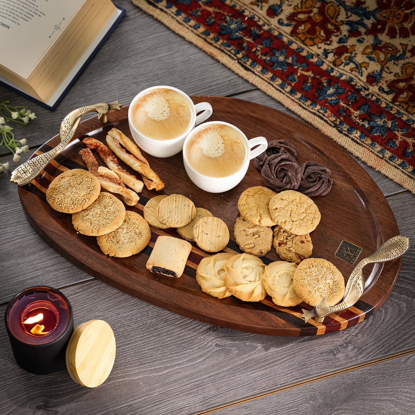 Voyage Oval Wooden Serving Tray