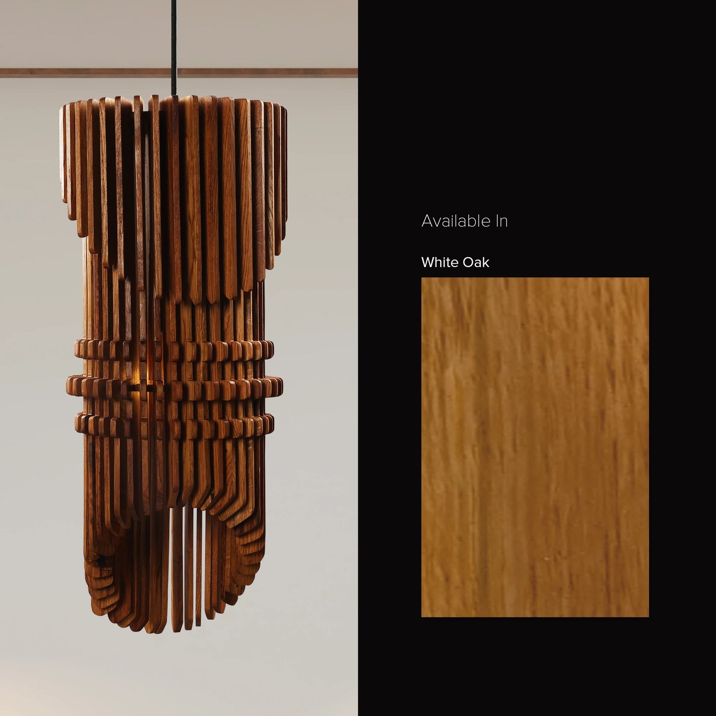 Geometric Lantern Wooden Pendant Light