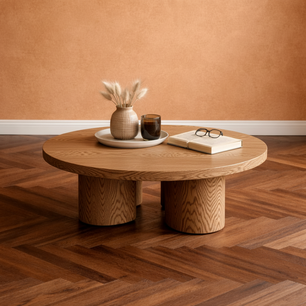 Oakwood Column Coffee Table