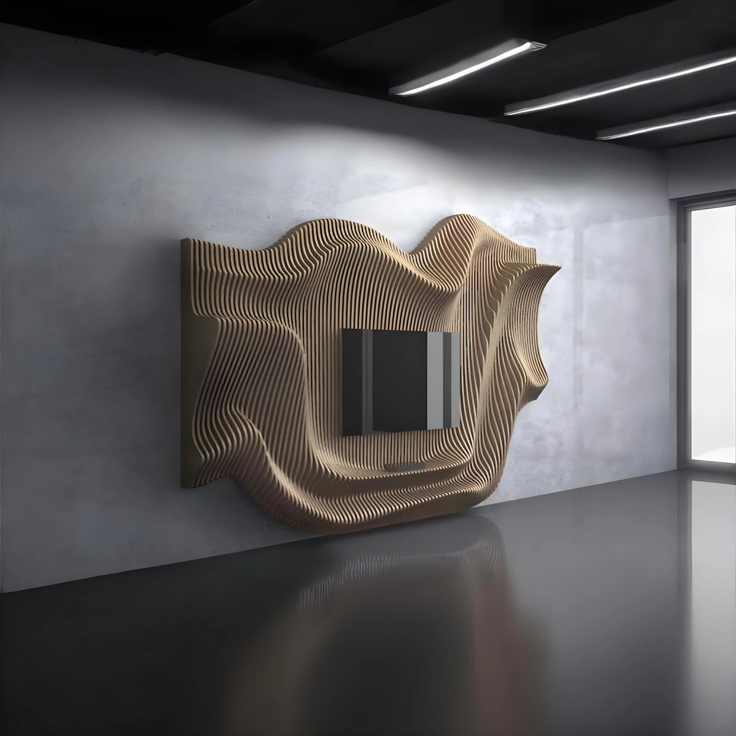 Lush Curve Parametric TV Wall Art