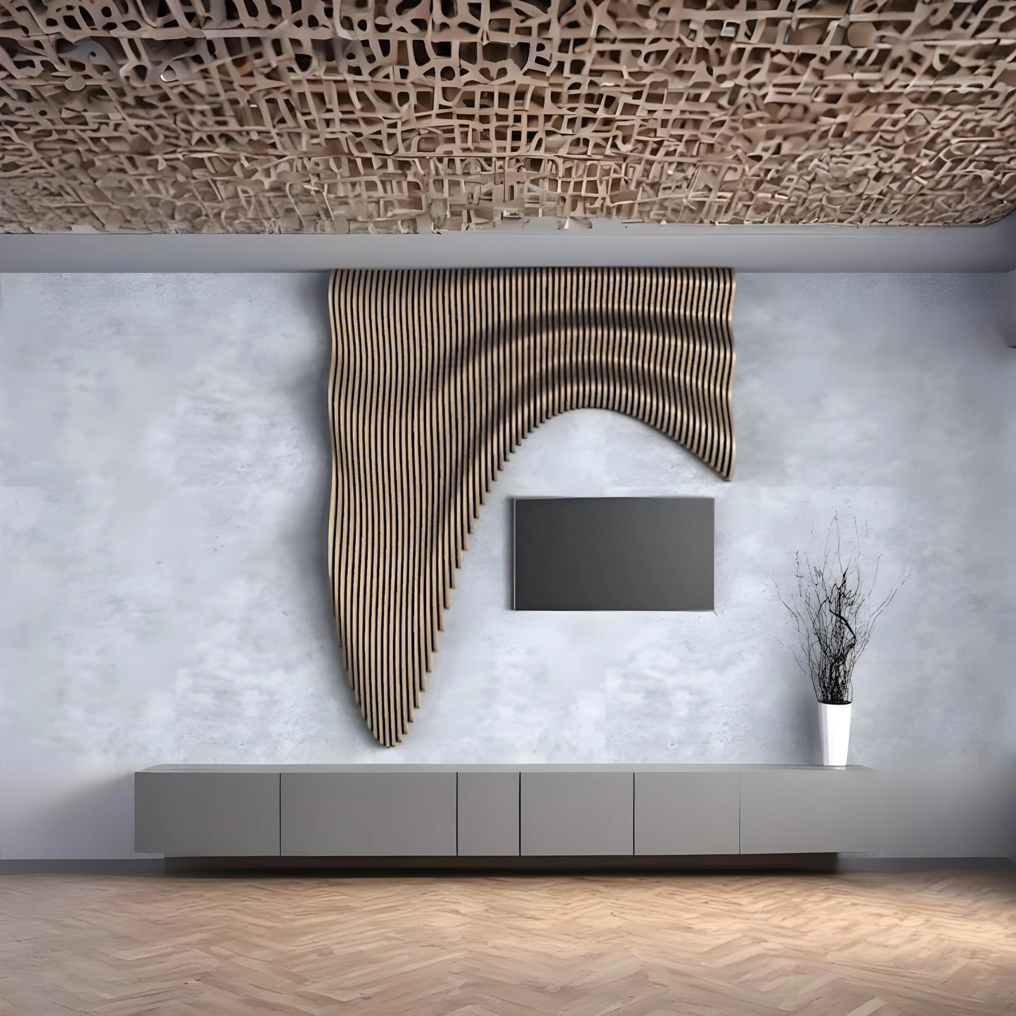 Dripping Water Parametric TV Wall Art