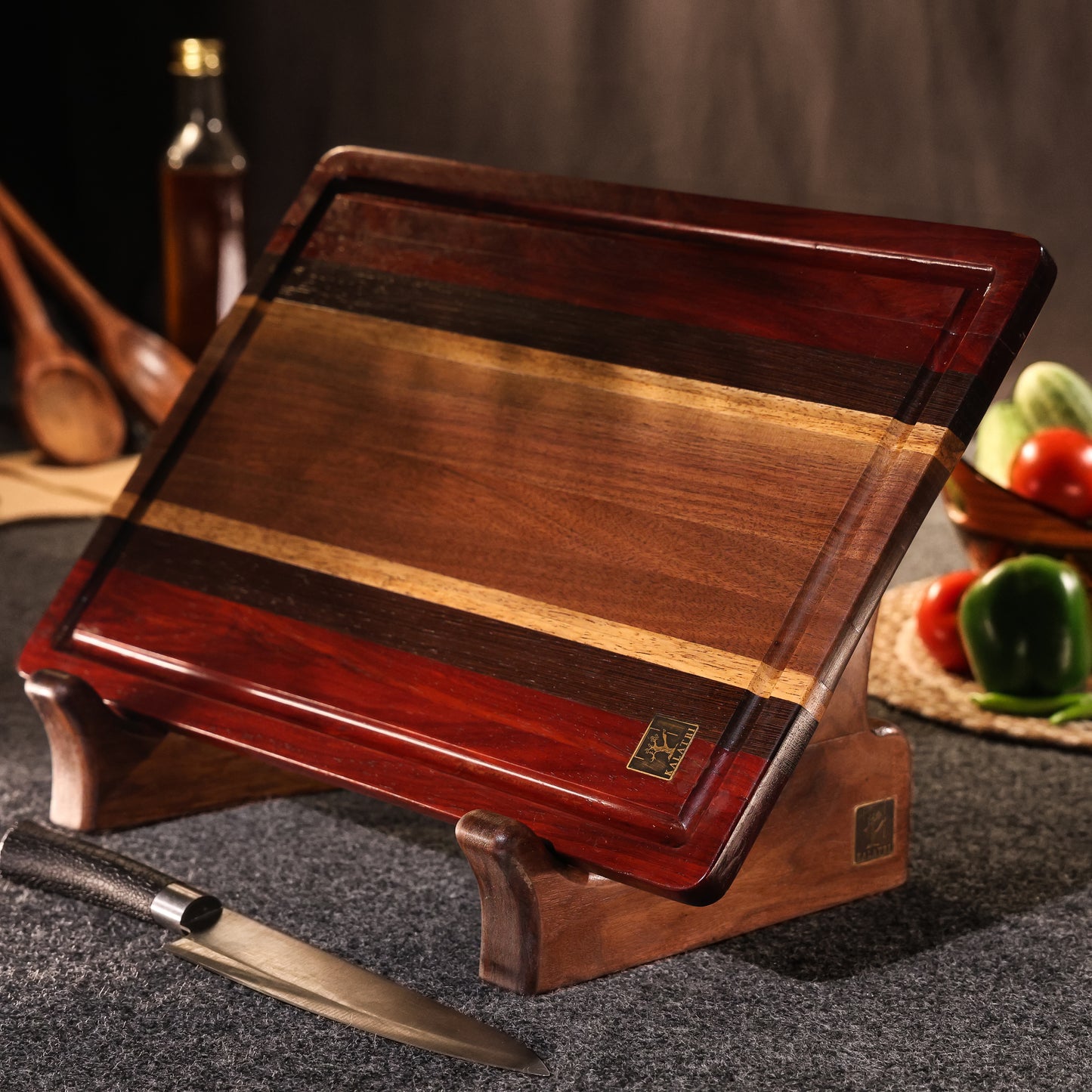 Chopping Board Brass Feet