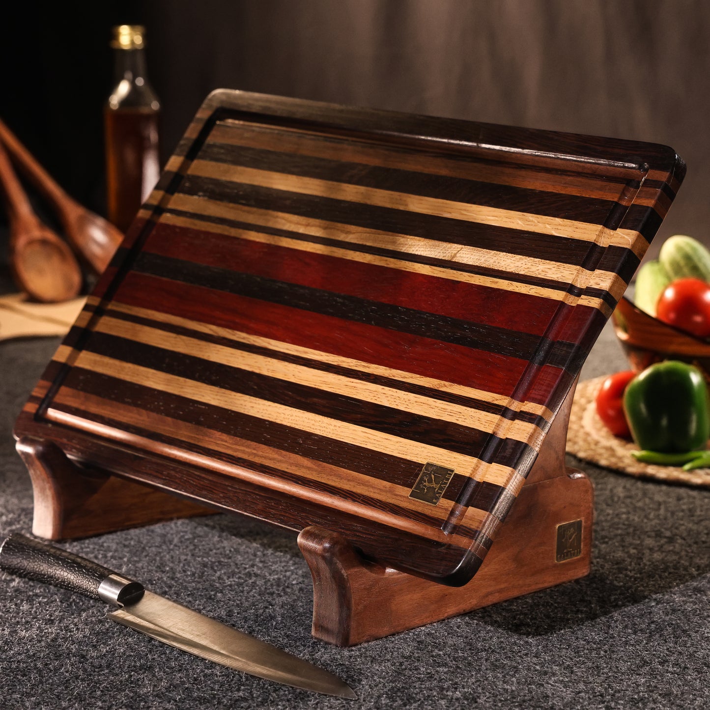 Chopping Board Brass Feet