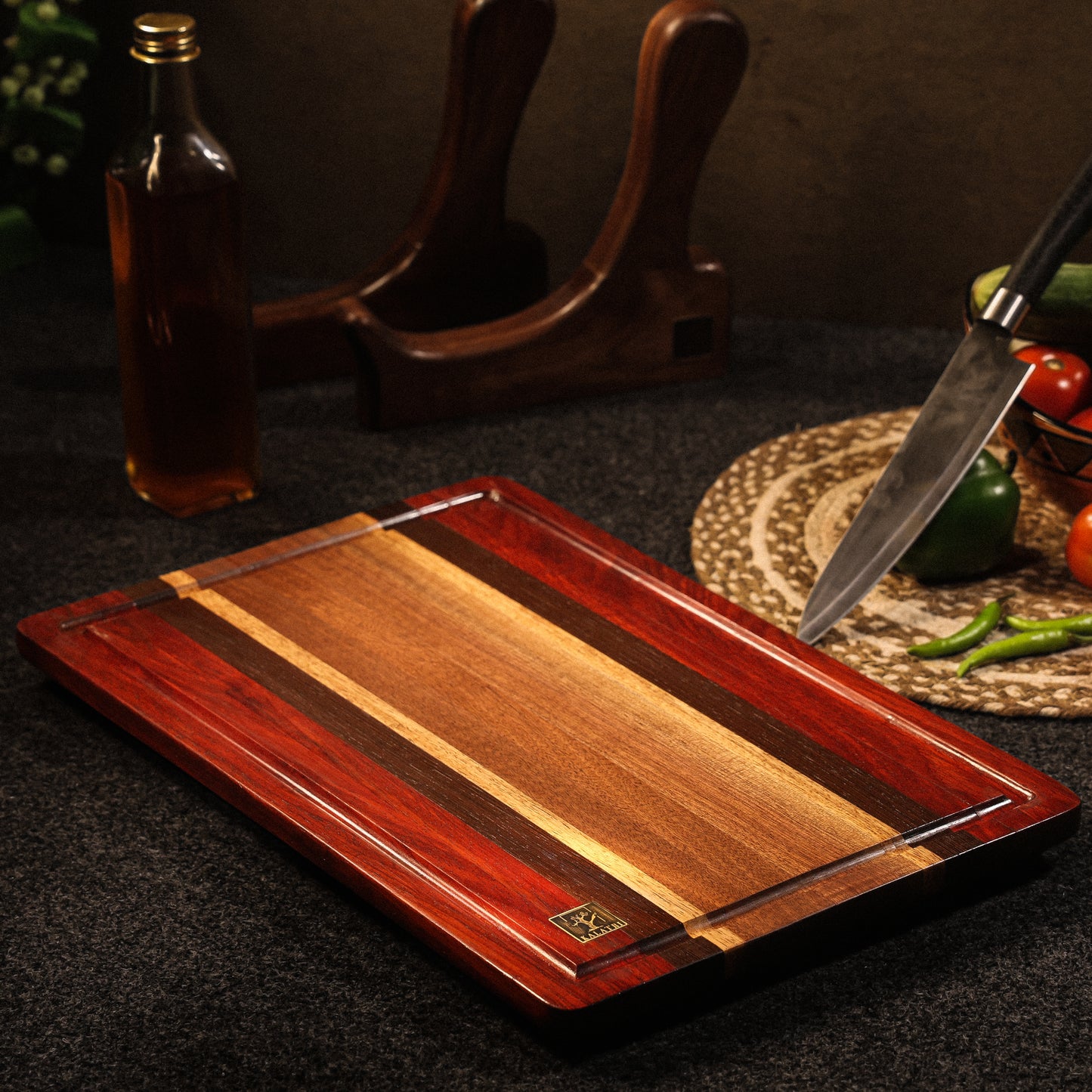 Chopping Board Brass Feet