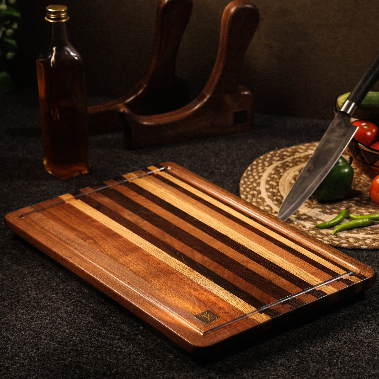 Brass Feet Chopping Board