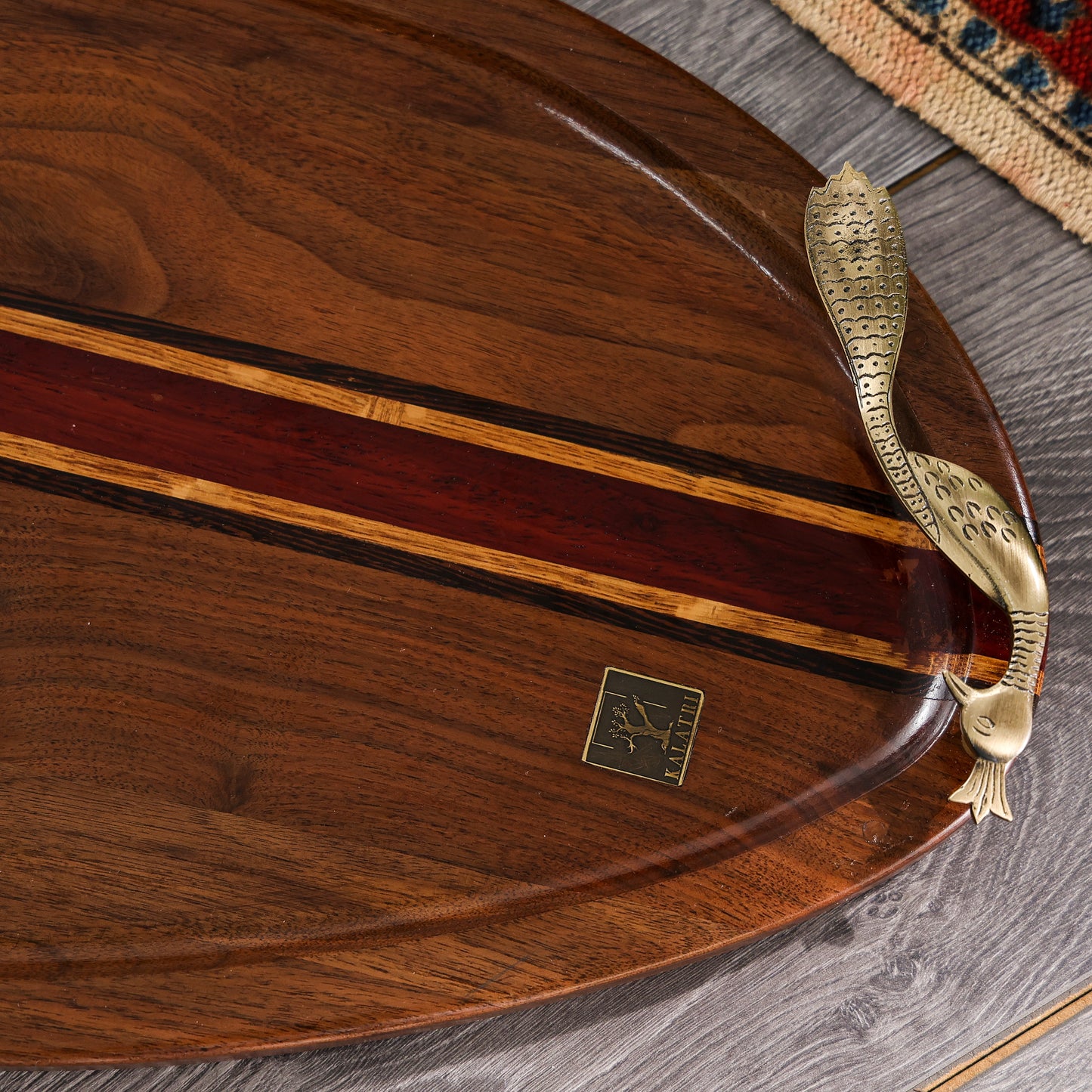 Nautique Luxe Wooden Serving Tray