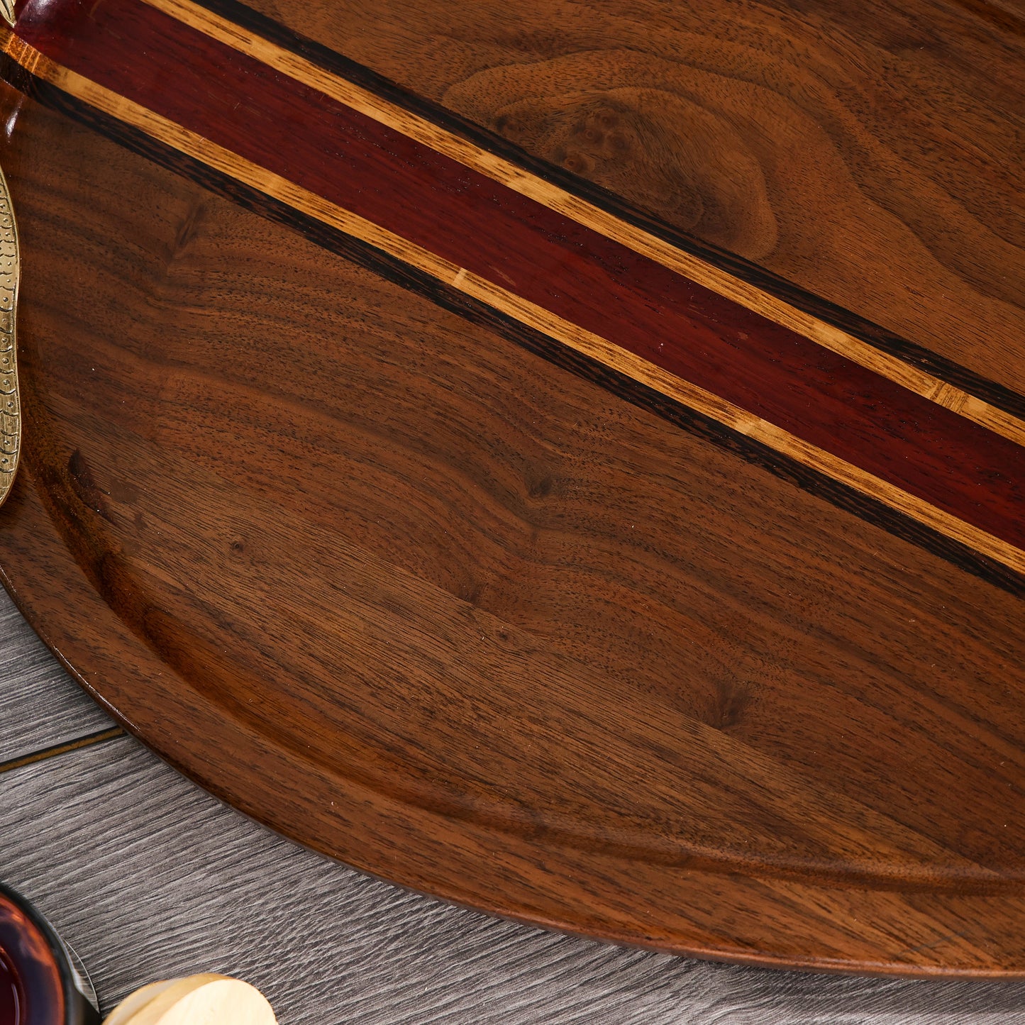 Nautique Luxe Wooden Serving Tray