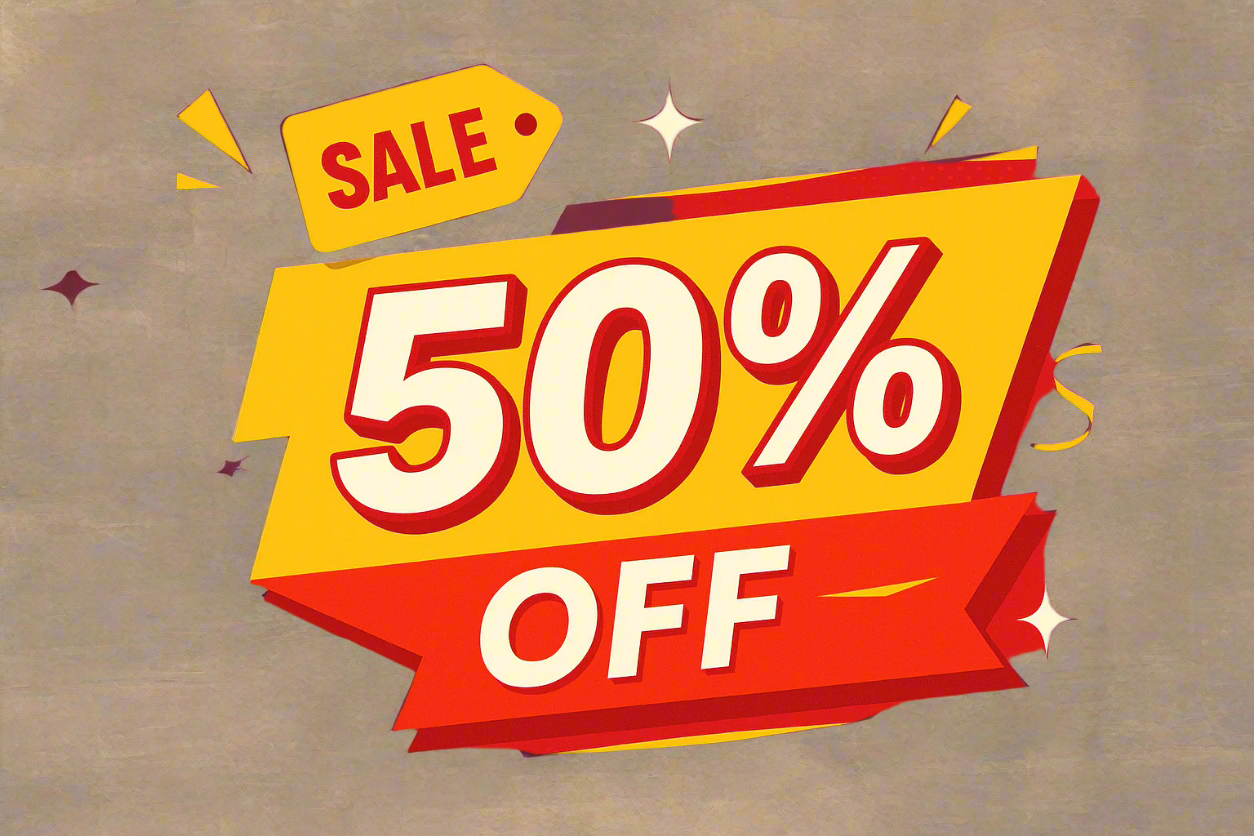 50% discount