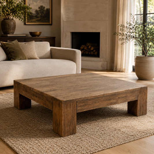 AUREL Rustic American Oakwood Coffee Table