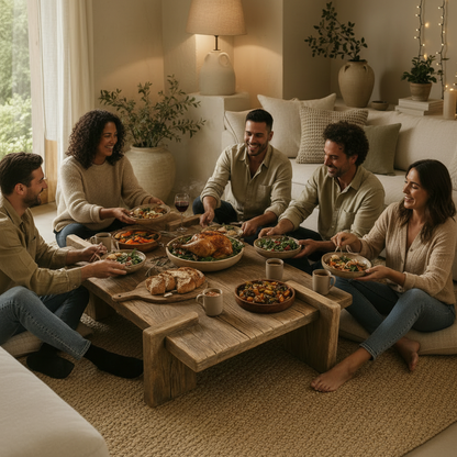 AUREN Rustic American White Oak Coffee Table