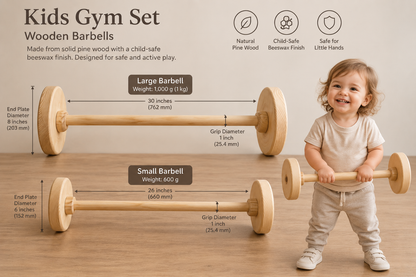 Wooden Kids Gym Set | Premium Pine Wood Gym Equipment for Toddlers