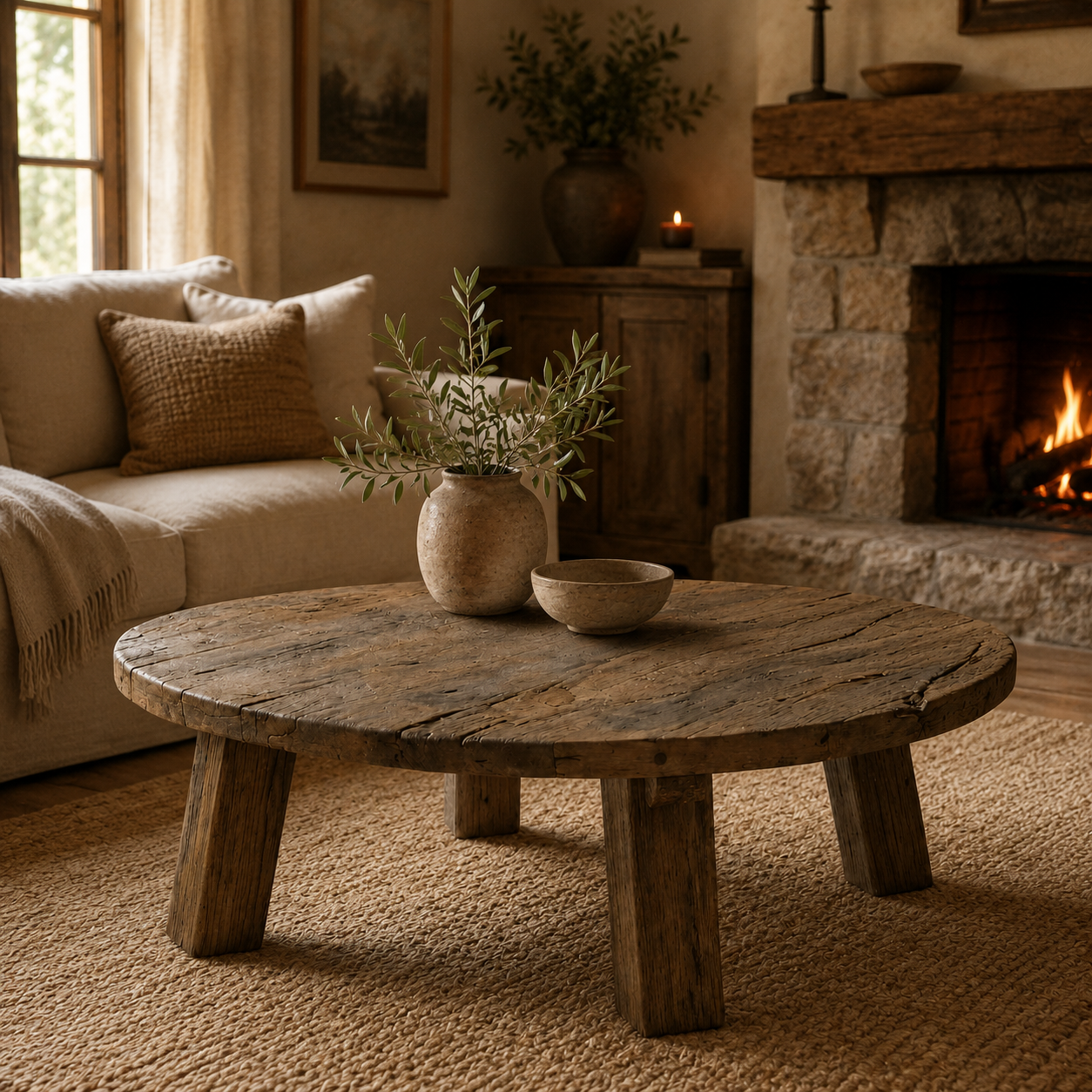 Avery  Rustic American Oakwood Coffee Table