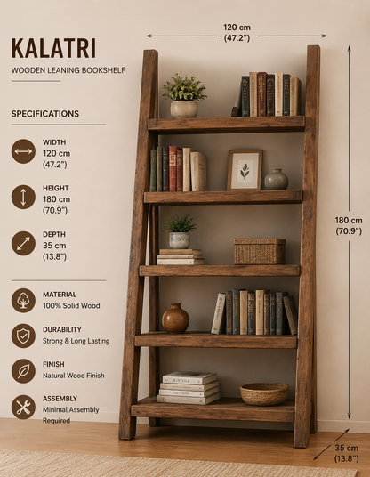 AVENWOOD Rustic American Oakwood Bookshelf