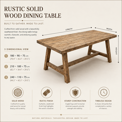 ALWYN 40mm KALATRI Rustic Signature Table