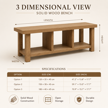 ALBY Timeless Oakwood Bench