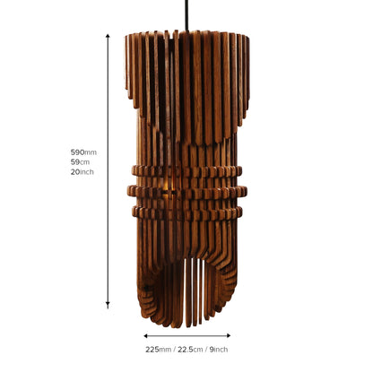 Geometric Lantern Wooden Pendant Light