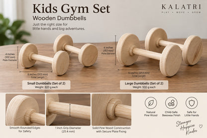 Wooden Kids Gym Set | Premium Pine Wood Gym Equipment for Toddlers