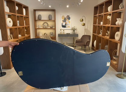 Sculpted Free-Form Wood Mirror