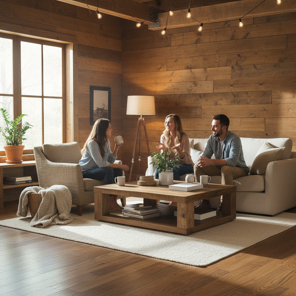 ALDEN Rustic American OAKWOOD Coffee Table