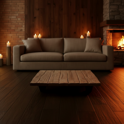 Akari Low Profile Rustic American Oakwood Coffee Table