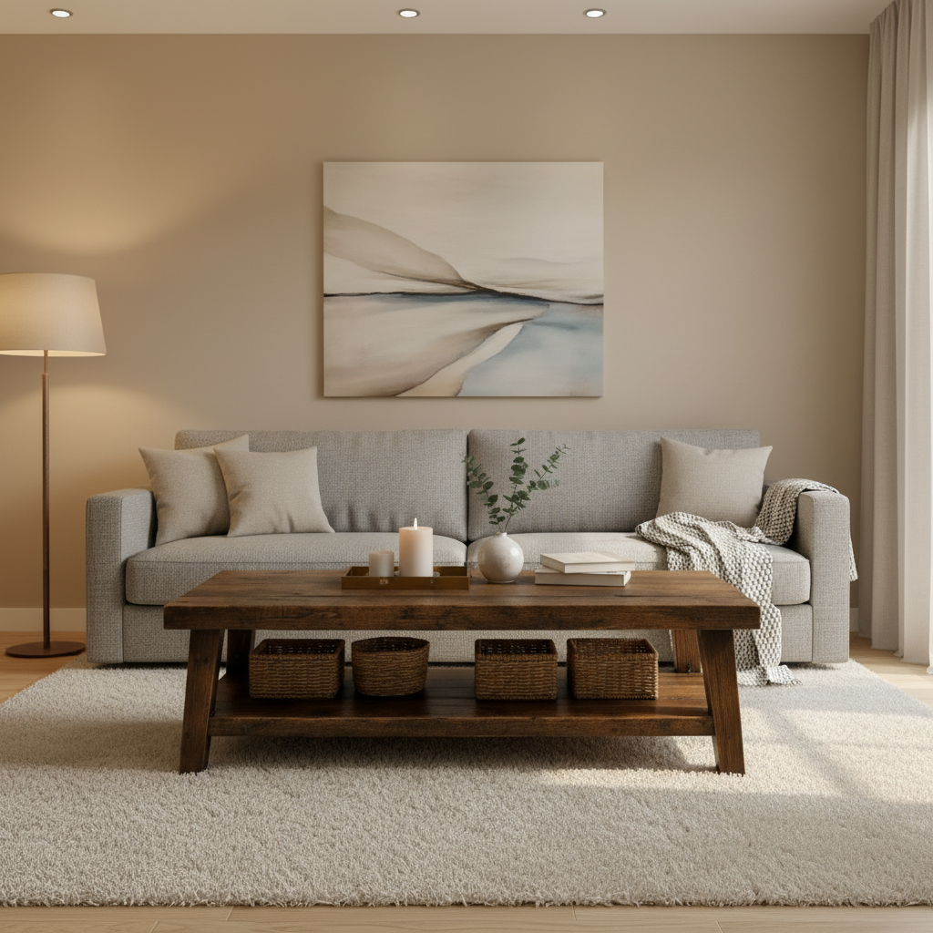 Asher Rustic American Oakwood Coffee Table