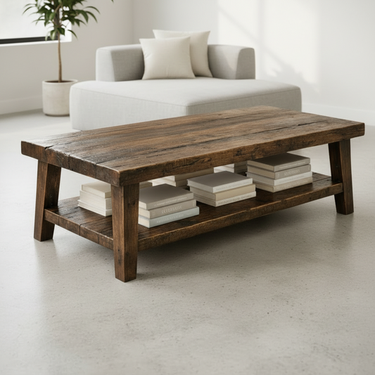 ASHER  Rustic American Oakwood Coffee Table