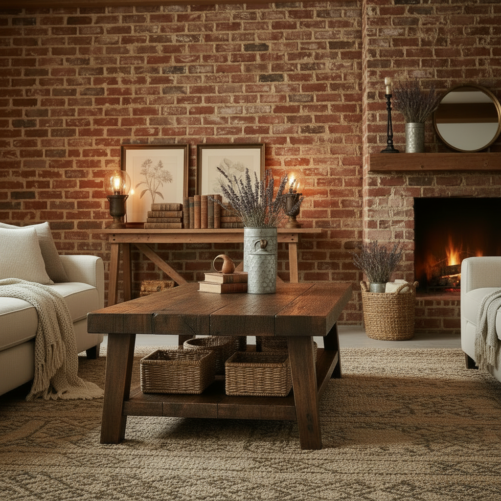 Asher Rustic American Oakwood Coffee Table
