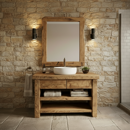 ALCOTT  Rustic American Oakwood Bathroom Vanity