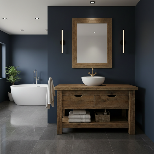 Alaric Rustic American Oakwood Bathroom Vanity