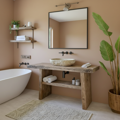 ALDENA  Rustic American Oakwood Bathroom Vanity