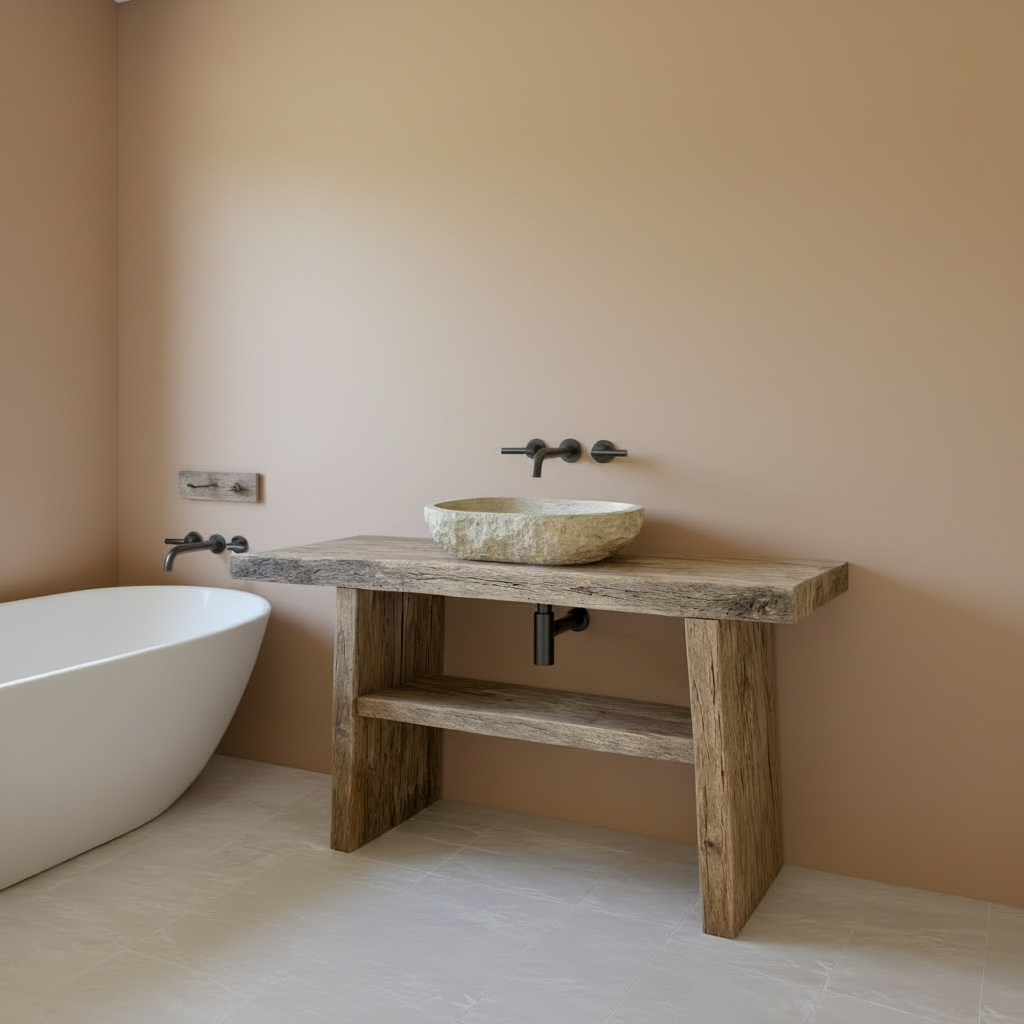 Aldena Rustic American Oakwood Bathroom Vanity