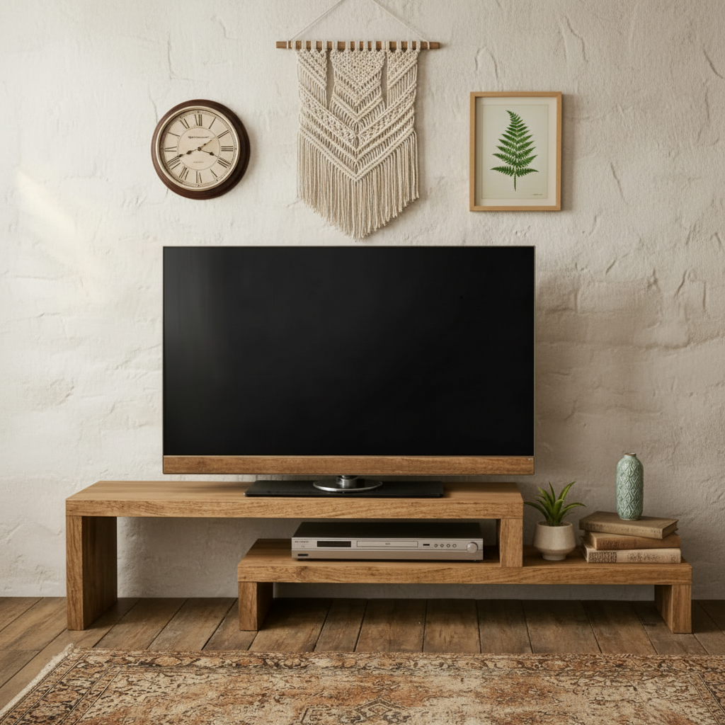 AMORY Rustic American Oakwood TV Stand