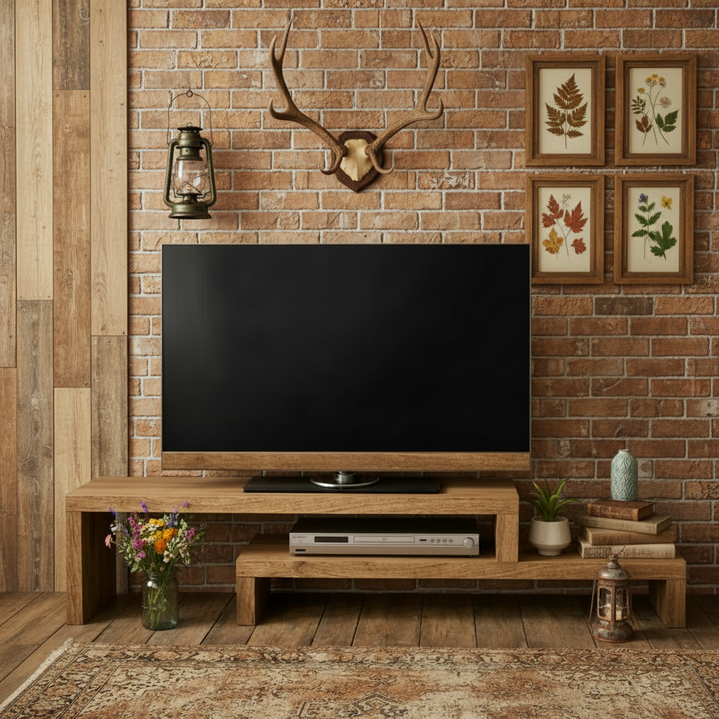 AMORY Rustic American Oakwood TV Stand
