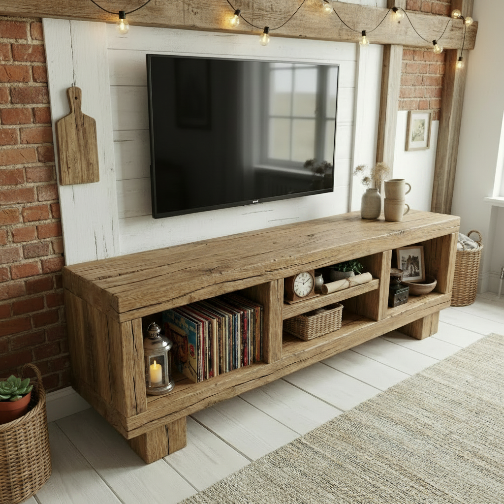 AURELIAN  Rustic American Oakwood TV Stand