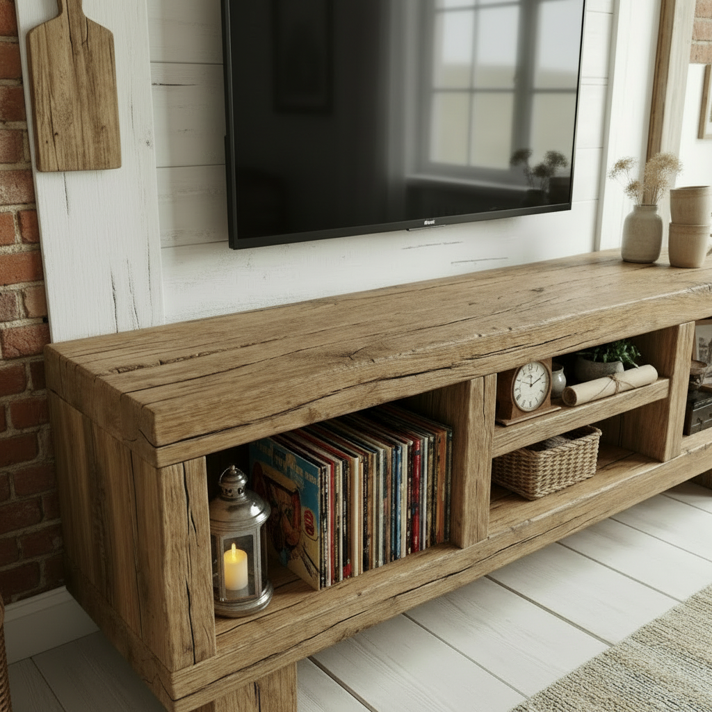 AURELIAN  Rustic American Oakwood TV Stand