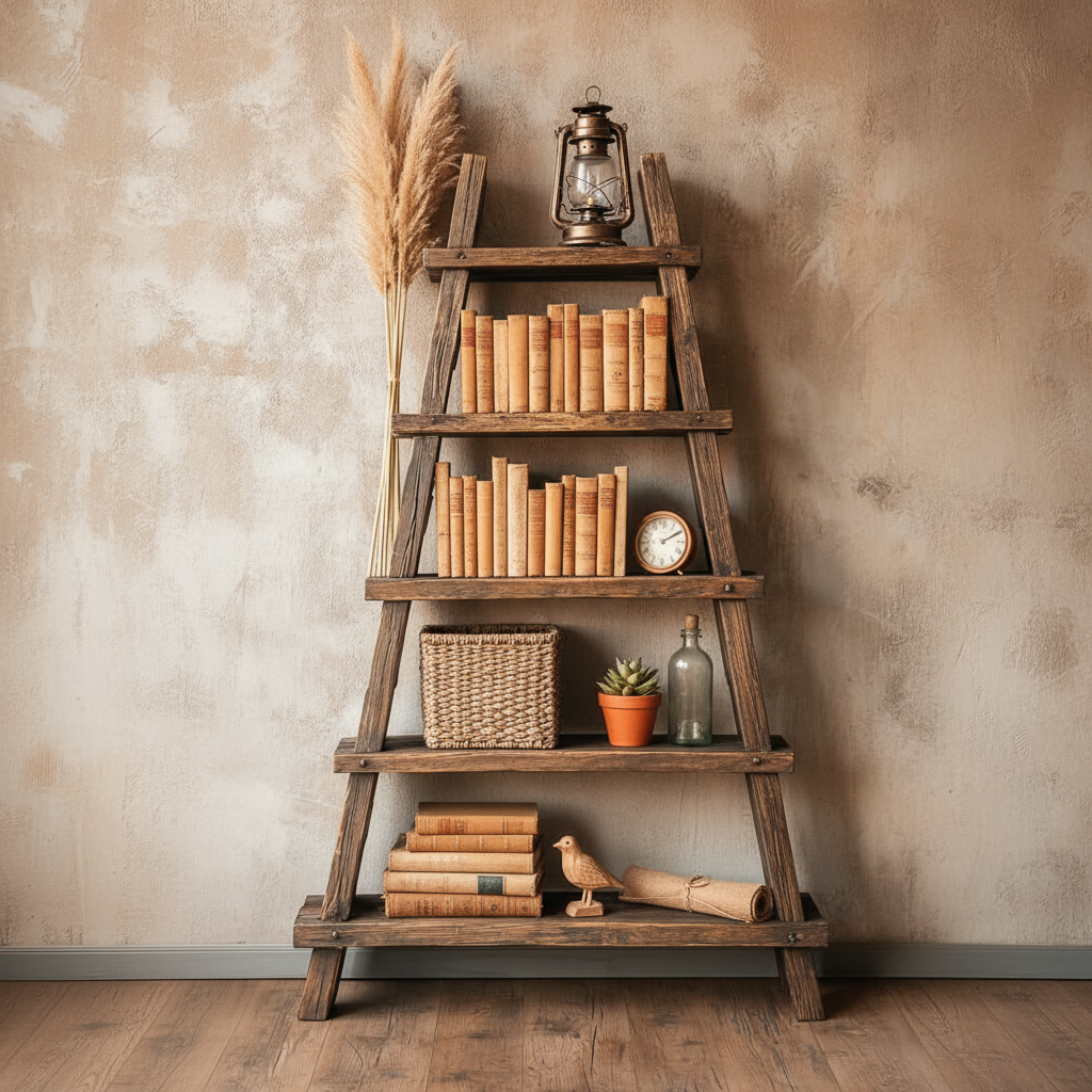 AUSTEN Rustic American Oakwood Display Bookshelf