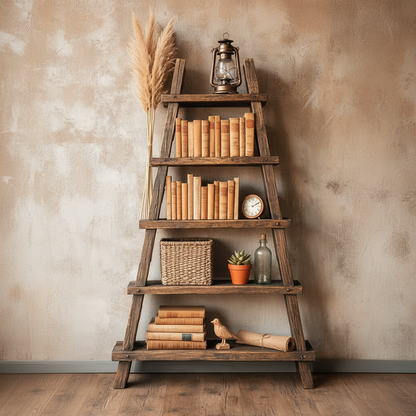 AUSTEN Rustic American Oakwood Display Bookshelf