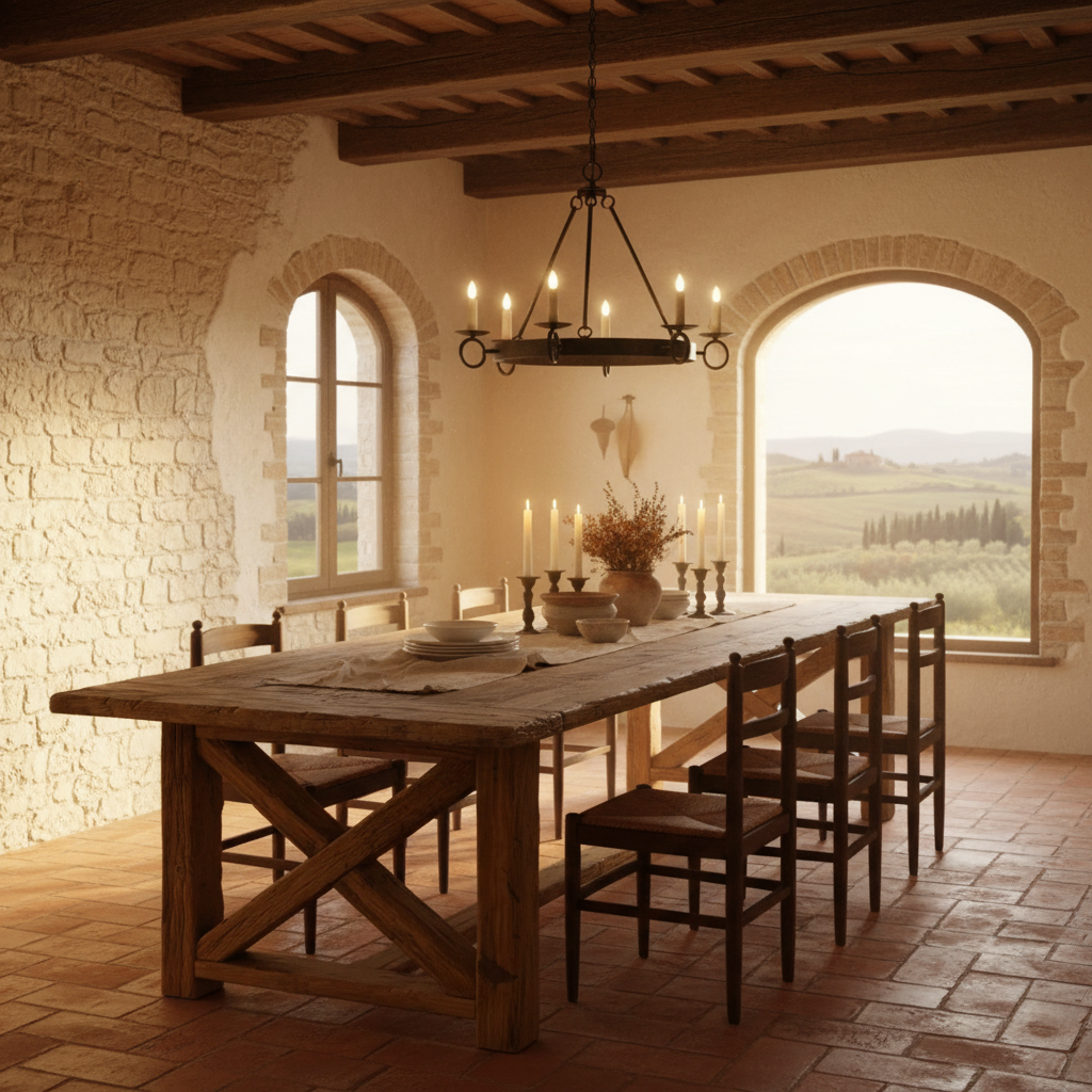 AMBROSE 40mm Heritage Plank Dining Table