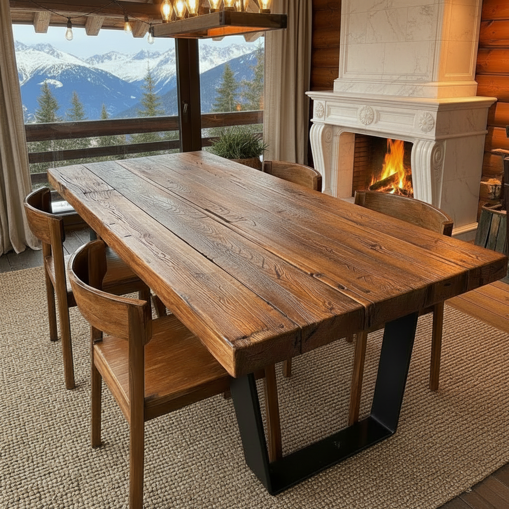 Armitage 65mm Rustic Farmhouse Hardwood Table