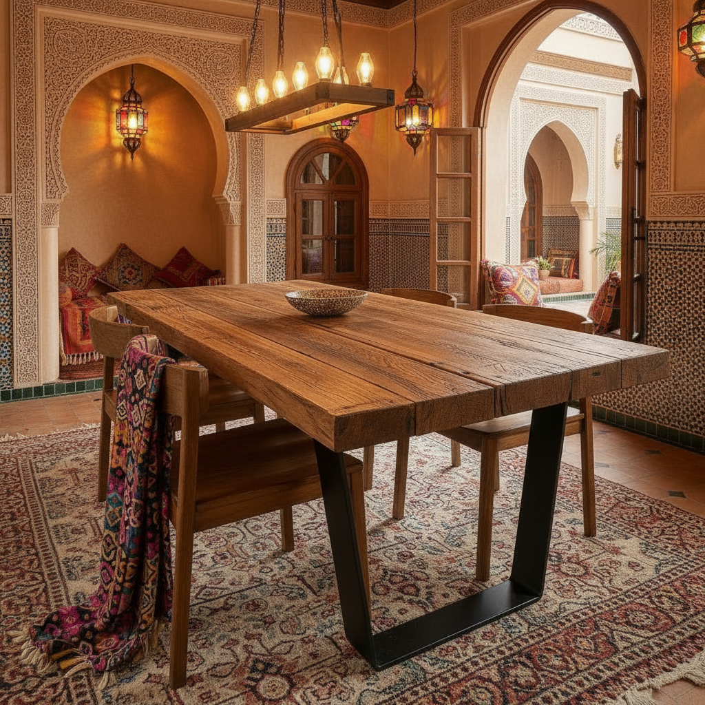 Armitage 65mm Rustic Farmhouse Hardwood Table