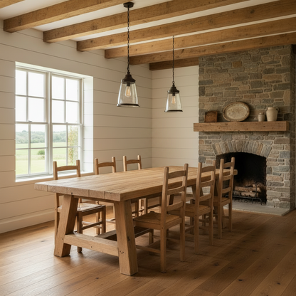 AFTON 65mm Rustic Farmhouse Dining Table