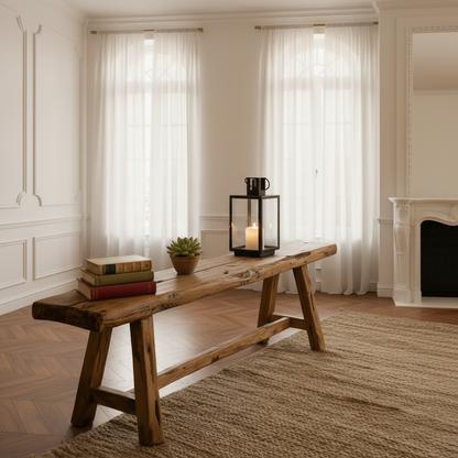 ARVID 45mm Solid Ash Wood Bench