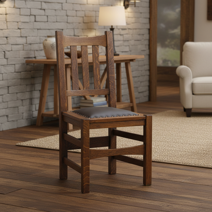 AIKEN Rustic Solid Wood Dining Chair