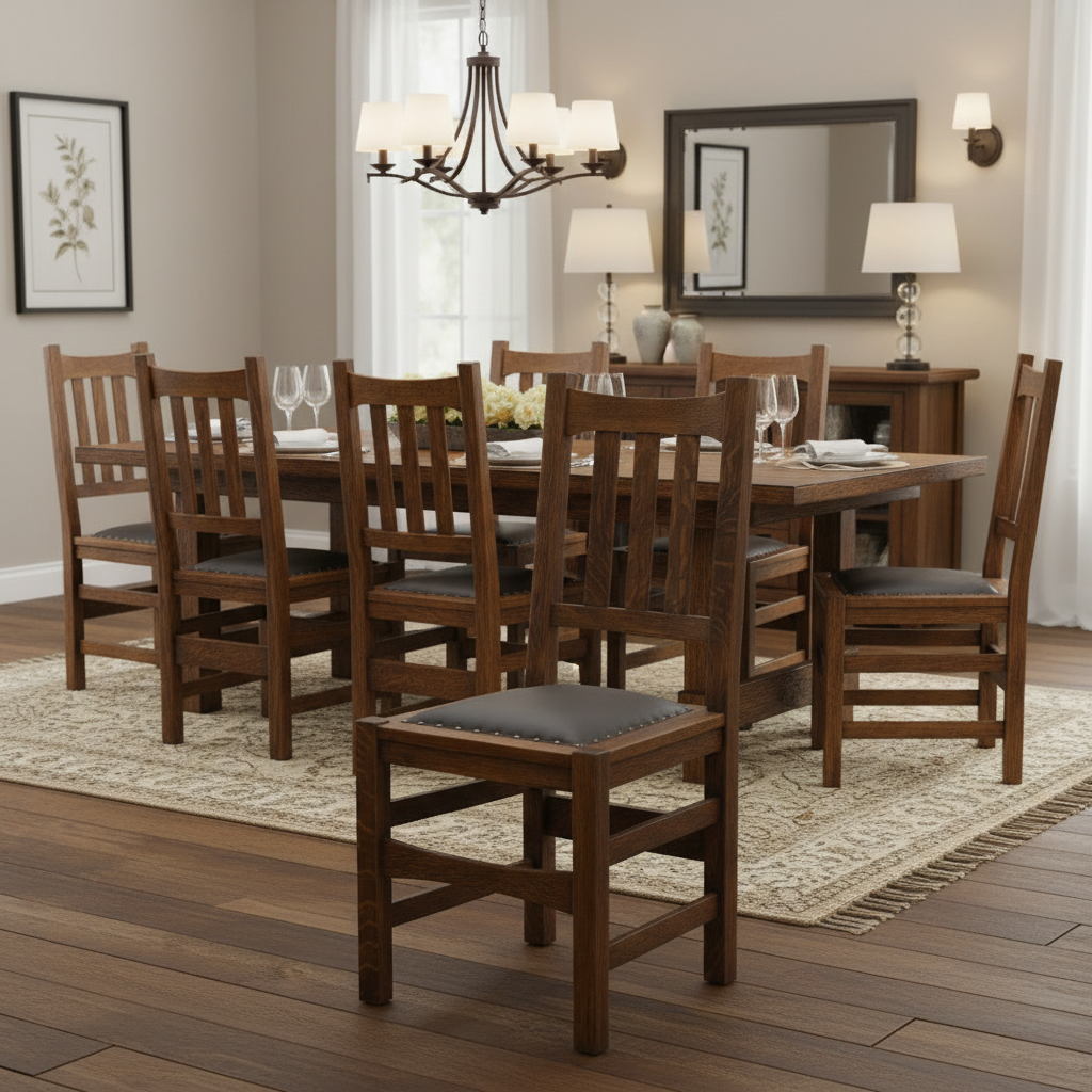 AIKEN Rustic Solid Wood Dining Chair