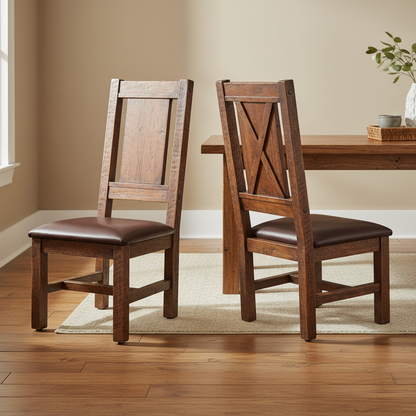 ARMAN Rustic Solid Wood Dining Chair