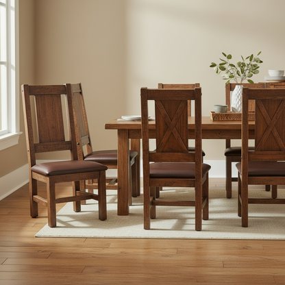 ARMAN Rustic Solid Wood Dining Chair