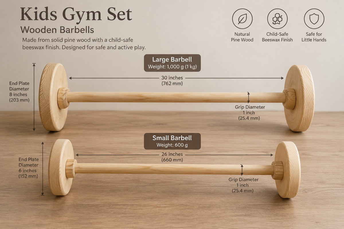 Wooden Kids Gym Set | Premium Pine Wood Gym Equipment for Toddlers