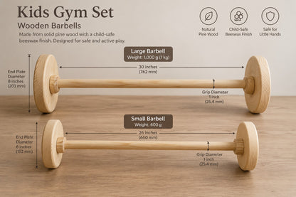 Wooden Kids Gym Set | Premium Pine Wood Gym Equipment for Toddlers