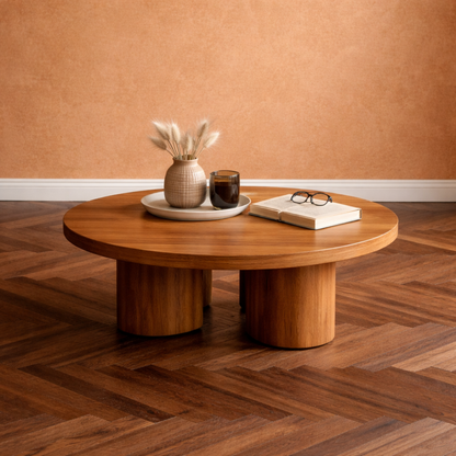 Oakwood Column Coffee Table